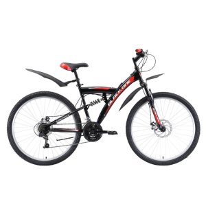 Велосипед Black One Flash FS 27.5 D чёрный/красный/белый 2019-2020