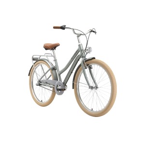 Женский дорожный велосипед с оборудованием начального любительского класса Shimano (или аналог), 3 скорости. 
Технические особенности: алюминиевая рама Алюминий AL-6061, жесткая стальная вилка Stark Rigid, двойные обода Qijian DM-30, передний ручной и зад