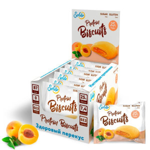 Печенье Protein Biscuits с плодово-ягодной начинкой 'Абрикос' 40 гр (10)