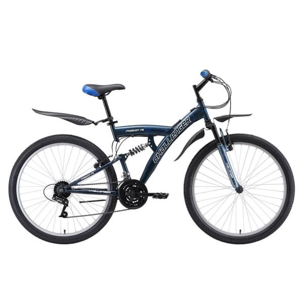 Велосипед Challenger Mission FS 26' синий/белый/голубой 2018-2019
