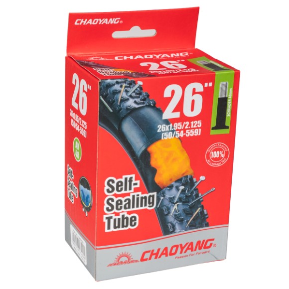 Велокамера 26" Chao Yang 26х1,95/2,125 AV-48 самозаклеивающаяся/650076.
Велокамера бутиловая CHAO YANG 26"x1.95"/2.125" автовентиль 48 мм, антипрокольная, самозаклеивающаяся, с гелем, в индивидуальной упаковке.
Велокамера для велосипеда поставляется с ге Велокамера 26" Chao Yang 26х1,95/2,125 AV-48 самозаклеивающаяся/650076.
Велокамера бутиловая CHAO YANG 26"x1.95"/2.125" автовентиль 48 мм, антипрокольная, самозаклеивающаяся, с гелем, в индивидуальной упаковке.
Велокамера для велосипеда поставляется с ге