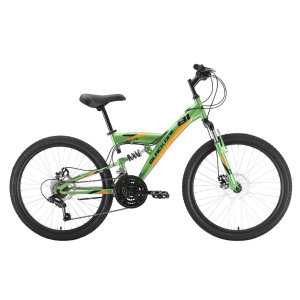 Велосипед Black One Ice FS 24 D зеленый/оранжевый/черный (HQ-0005356) 2021-2022