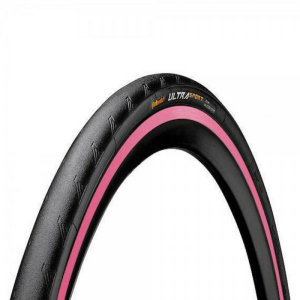 Велопокрышка 28' Continental 700x25mm Ultra Sport 2 foldable black/pink 3/180Tpi 280гр (01501770000)