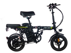 Электровелосипед ACID E10-20A.

Электровелосипед ACID изготовлен из современных и высококачественных материалов и оборудования. 
Велотранспорт этой марки выполнен в эргономичном дизайне и с множеством полезных  опций и функций.  
Благодаря продуманному по