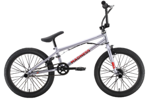 Велосипед Stark'22 Madness BMX 2 серый/красный/черный HQ-0015487.
Экстремальный велосипед BMX без переключения передач. 
Технические особенности: стальная рама Hi-Ten 13A, жесткая стальная вилка Stark Rigid, двойные алюминиевые обода YXR M-25, надежные об