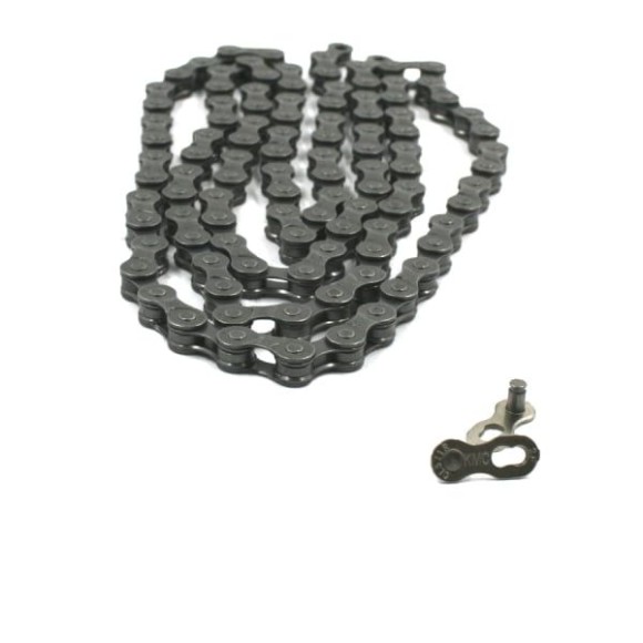 Цепь вело Z8.1 KMC 1/2'х3/32'106звен. с замком CL571R для 7-8 ск/570095
Для горных велосипедов, конструкция без втулок, фаски на внутренних пластинах, Z-обр. профиль поверхности внешних пластин для лучшей совместимости с различными звёздами, усиленная кон Цепь вело Z8.1 KMC 1/2'х3/32'106звен. с замком CL571R для 7-8 ск/570095
Для горных велосипедов, конструкция без втулок, фаски на внутренних пластинах, Z-обр. профиль поверхности внешних пластин для лучшей совместимости с различными звёздами, усиленная кон