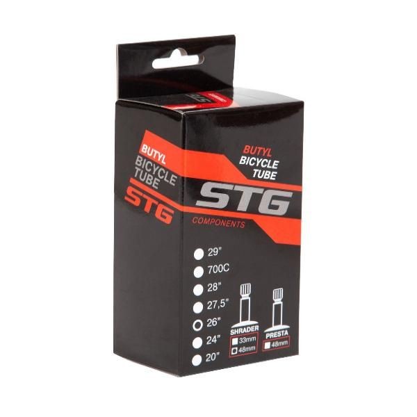 Велокамера 26' STG (бутил) 26х1,75/1,95 AV 48мм Х82419