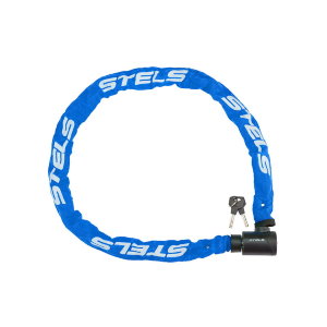 Цепь-замок 85803 с ключом, со стальной цепью в тканевой оплётке, 6х1200 мм