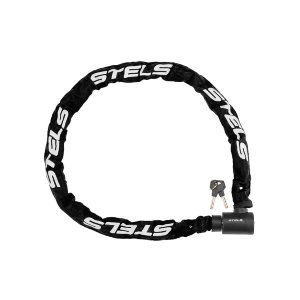 Цепь-замок 85803 с ключом, со стальной цепью в тканевой оплётке, 6х1200 мм