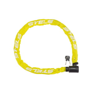 Цепь-замок 85803 с ключом, со стальной цепью в тканевой оплётке, 6х1200 мм