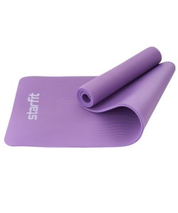Коврик для йоги и фитнеса STARFIT FM-301 NBR, 1,0 см, 183x58 см, фиолетовый пастель