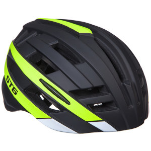 Шлем защитный STG HB3-8-C черный/зеленый с встр. фонарем (inmold) size M Х103257