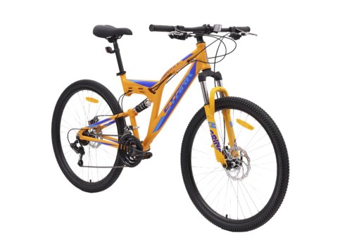 Велосипед Stark'24 Jumper FS 27.1 D оранжевый/голубой, синий