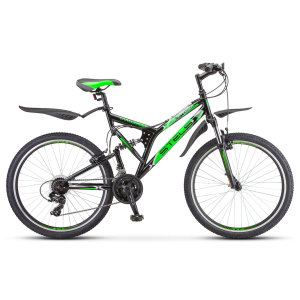 Велосипед Stels Challenger V 26' Z010 Черный/Зеленый (LU093654)
