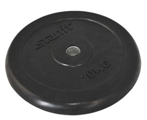 Диск обрезиненный черный STARFIT BB-202, 26 мм, 10 кг