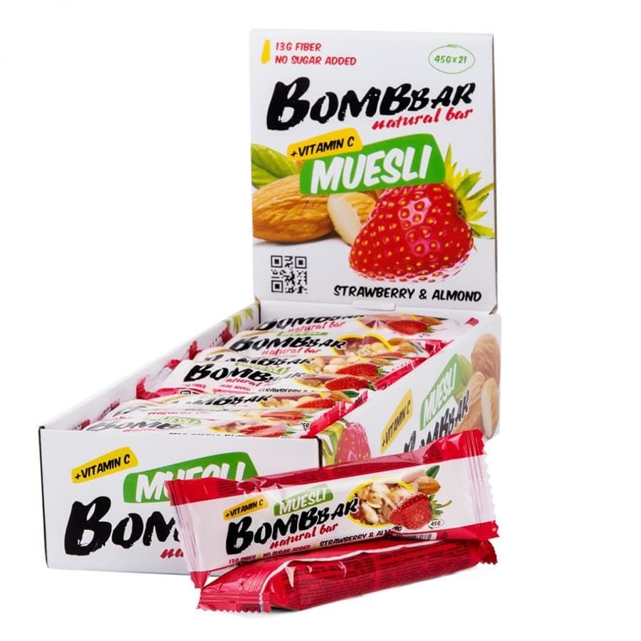 Boombar. Батончик мультизлаковый Bombbar 45г. Батончик Bombbar мюсли клубника. Батончик мюсли Bombbar 45 г. Батончик мюсли "Bombbar" мультизлаковый клубника 45гр*21.