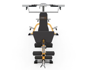Скамья с опциями STONERISE UltraShape.
Предназначена для развития мышц всего тела благодаря большому количеству снарядов, поставляющихся в комплекте.
Сиденье регулируется на 4 уровня по углу наклона, спинка – на 8 уровней. Турник регулируется по высоте н