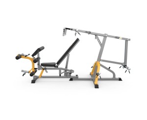 Скамья с опциями STONERISE UltraShape.
Предназначена для развития мышц всего тела благодаря большому количеству снарядов, поставляющихся в комплекте.
Сиденье регулируется на 4 уровня по углу наклона, спинка – на 8 уровней. Турник регулируется по высоте н