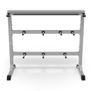 Стойка для хранения дисков 25/26 мм, грифов и гантелей DFC D100053. Спортивная стойка для хранения гантелей - это идеальное решение для хранения спортивных товаров прямо у себя дома. Специальный амортизатор для грифа позволяет легко и удобно заменять диск