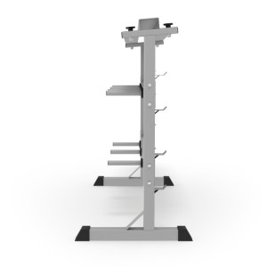 Стойка для хранения дисков 25/26 мм, грифов и гантелей DFC D100053. Спортивная стойка для хранения гантелей - это идеальное решение для хранения спортивных товаров прямо у себя дома. Специальный амортизатор для грифа позволяет легко и удобно заменять диск