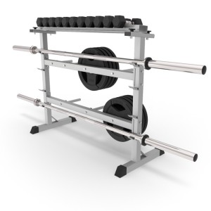 Стойка для хранения дисков 25/26 мм, грифов и гантелей DFC D100053. Спортивная стойка для хранения гантелей - это идеальное решение для хранения спортивных товаров прямо у себя дома. Специальный амортизатор для грифа позволяет легко и удобно заменять диск