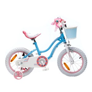 Детский велосипед ROYAL BABY 16' Star girl для девочек ростом 100 - 115 см.
Прочная и качественная рама из стали значительно увеличивает срок службы велосипеда. 
Она покрыта безопасной краской которая не выгорает на солнце. 
Удобную посадку обеспечивает к