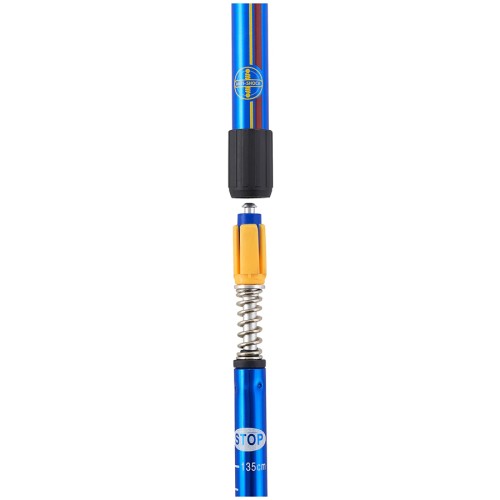 Палки для скандинавской ходьбы BERGER Blade, 77-135 см, 2-секционные, синий/красный/желтый
