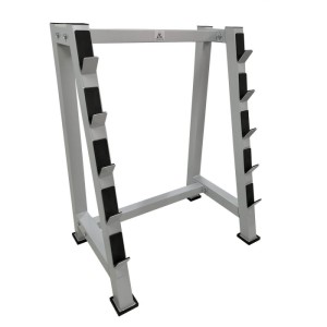 Стойка для хранения 5 грифов DFC Powergym RA769G серый. Стойка для хранения 5 грифов. Нагрузка на 1 место - до 100 кг, что позволяет хранить гриф с дисками. Мощная рама изготовлена из высококачественного стального профиля, размер 60*60 и 50*50, толщина 1,