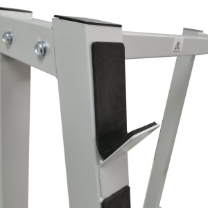 Стойка для хранения 5 грифов DFC Powergym RA769G серый. Стойка для хранения 5 грифов. Нагрузка на 1 место - до 100 кг, что позволяет хранить гриф с дисками. Мощная рама изготовлена из высококачественного стального профиля, размер 60*60 и 50*50, толщина 1,