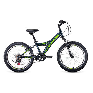 Детский велосипед Forward Dakota 20 2.0 (2020) рассчитан на активных детишек ростом от 115 до 130см. роста. 

Ободные механические тормоза Promax TX-107 отвечают за быструю блокировку колес даже на мокром асфальте. 
Лёгкий и эффективный велопривод, систем