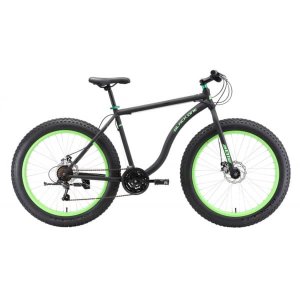 Велосипед Black One Monster 26' D чёрный/зелёный 2017-2018