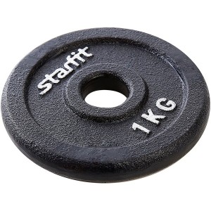 Диск чугунный STARFIT BB-204, 26 мм, 1 кг, черный