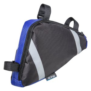 Велосумка STG 12490 под раму, треугольная ,черная серая Х88293(4)