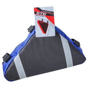 Велосумка STG 12490 под раму, треугольная ,черная серая Х88293(4)