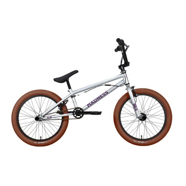Велосипед Stark'23 Madness BMX 3 серебристый/фиолетовый/коричневый HQ-0012543