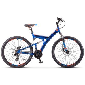 Велосипед Stels Focus 27,5' MD 21 sp V010 Синий/Неоновый-красный (LU089832)